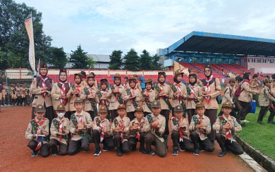 SD Negeri Karangmangu Sukses Mengantarkan Peserta Didik pada Pelantikan Pramuka Garuda Kwarcab Banyumas 2025